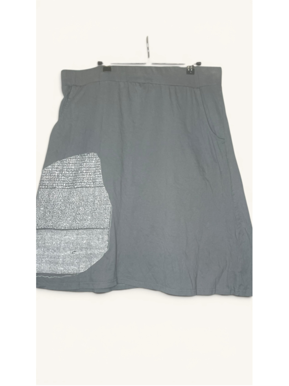 Svaha 5X Organic Cotton Graphic A-Line Skirt Gray